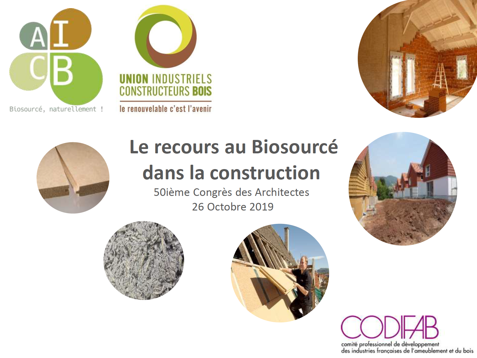 Présentation de l'AICB lors du 50ième Congrés des Architectes, octobre 2019