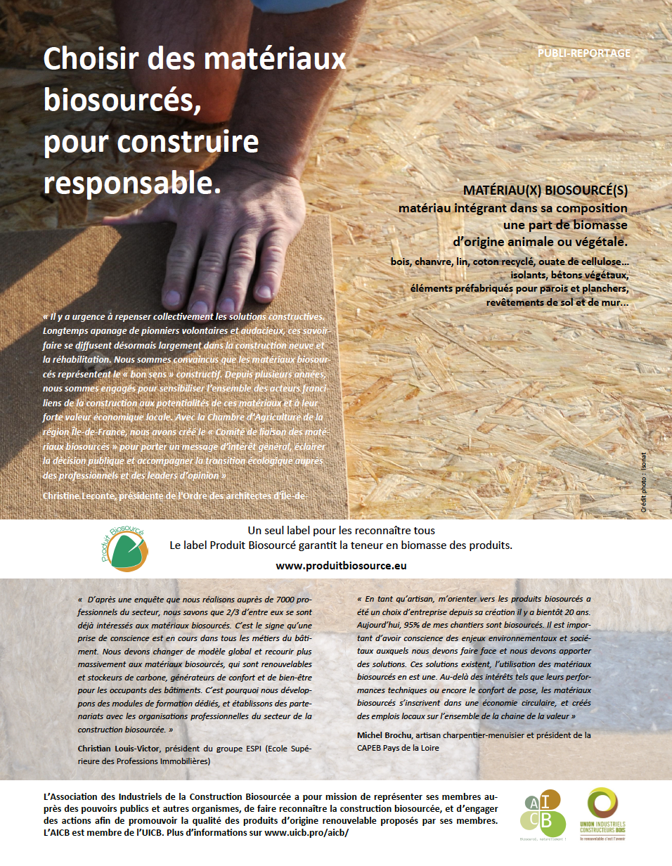 Publireportage de l'AICB-UICB