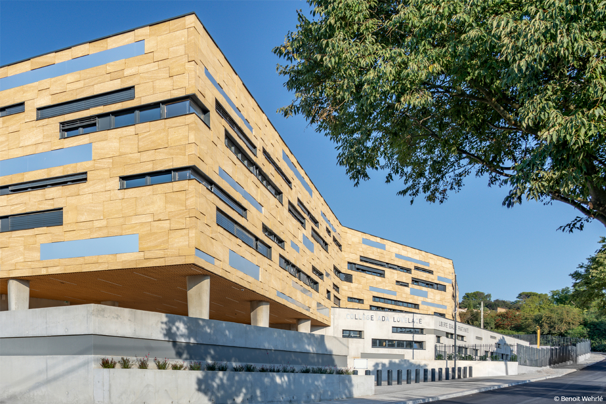 bâtiment biosourcé collège ada lovelace nîmes isolants biosourcés